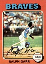 1975 Topps Ralph Garr, Atlanta Braves, Baseball Card #550, Nice Christma... - $1.95