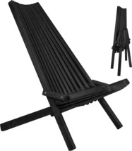 Stylish Low Profile Acacia Wood Lounge Chair For The Patio, Porch, Lawn, And - £125.03 GBP