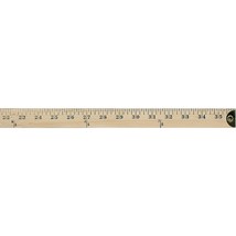 Westcott Wooden Yardstick with Hang Hole and Brass Ends, Clear Lacquer F... - £18.89 GBP