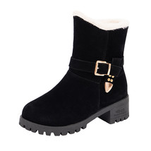 new women&#39;s boots fashion mid-tube boots winter warm cotton shoes platform boots - £37.06 GBP