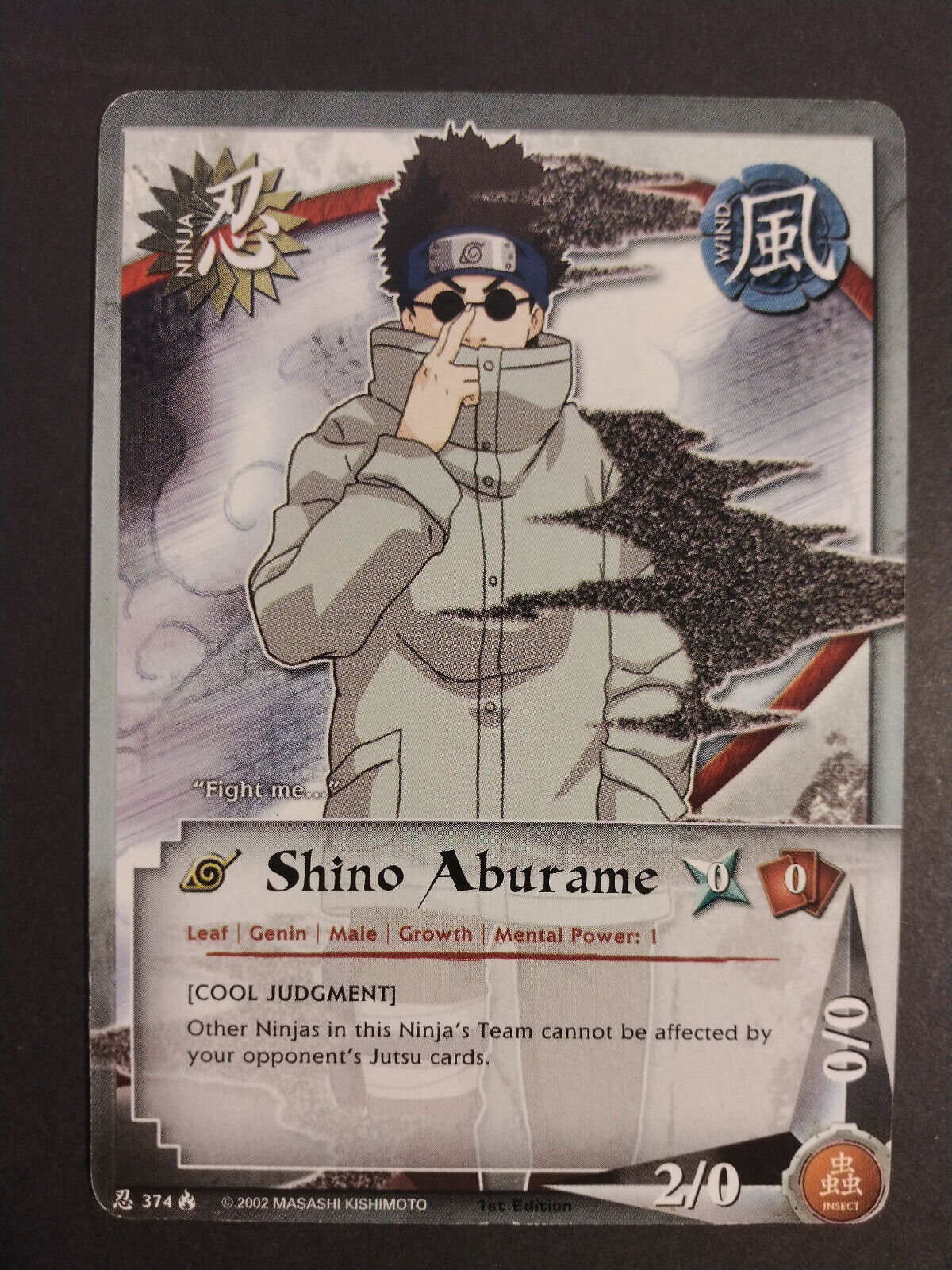 Primary image for Naruto CCG Shino Aburame 374 Lineage of Legends Common LP-MP English 1st Ed