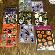 Vintage Halloween sticker lot ghost witches pumpkins monster stickers - $19.75