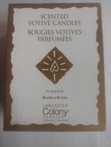 Scented VOTIVE Candles Lancaster COLONY Gardenia Parfume  12 Pack - $9.05