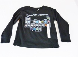 Periodic Table Of Minecraft XS L/S Black T-Shirt Unisex - £12.05 GBP