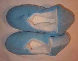 Vtg Sz 6 - 7 Blue Slippers Barry Boutique Angel Treads Lined Comfy Nos No Tags - £14.77 GBP