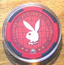(1) Playboy Bunny Poker Chip Golf Ball Marker - Red - £6.79 GBP