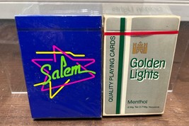 2 Vintage NOS Golden Lights &amp; Salem Cigarette Playing Cards Sealed Decks - £11.95 GBP