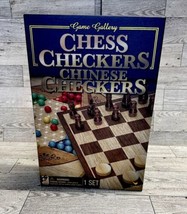 Game Gallery 2in1 Chess Checkers Chinese Checkers Board Game Set Complet... - £10.38 GBP