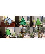 Lot 6x Sun Catcher Stained Glass Christmas Tree Cross Candle Bell Angel ... - $355.18 MXN
