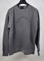 Midnight Sweatshirt Crewneck Fleece Sweater Gray XL Mens - £38.95 GBP