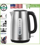 High-Quality 1500W Electric Kettle - 1.7L with Boil-Dry Protection &amp; Eas... - $75.52 CAD
