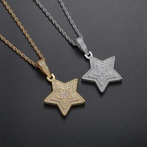 Star Necklace Star Pendant Star Hip Hop Pendant Hip Hop  - £116.61 GBP