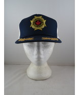 Vintage Patched Trucker Hat - Fire Service French English - Adult Snapback - $39.00