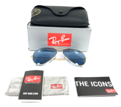 Ray-Ban Sonnenbrille RB3025 Aviator Metall Groß 9196/S2 Legend Gold Blau - £133.25 GBP