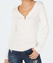 allbrand365 designer Womens Zipper Embellished Sweater, X-Large, Washed ... - £35.18 GBP