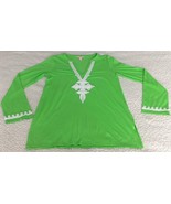 Lilly Pulitzer Tunic Top Lime Green Embroidered 100% Cotton Size S NWOT - $29.98