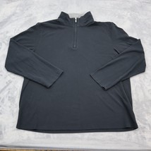 Michael Kors Sweater Mens XL Black Plain Long Sleeve Chest Zipper Pullover Top - £35.80 GBP