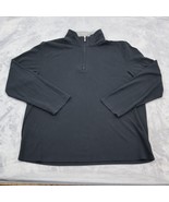 Michael Kors Sweater Mens XL Black Plain Long Sleeve Chest Zipper Pullov... - £35.85 GBP