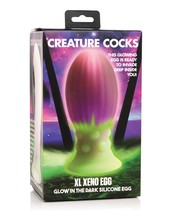 Creature Cocks Glow In The Dark Silicone Egg XLarge  Multi Color - £44.80 GBP
