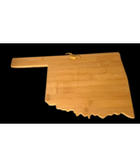 Oklahoma Cutting Board State Shape Shaped Wooden Wood w/ Hang Loop - $31.43