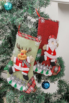 Fiery Red Christmas Holiday Home Hanging Décor Stocking - $65.80 MXN