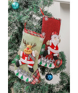 Fiery Red Christmas Holiday Home Hanging Décor Stocking - $64.36 MXN