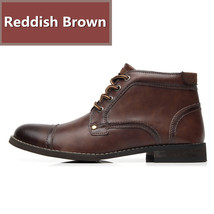 Handcraft Retro Men Leather Boots New Autumn Men Shoes Big Size 38 46 Casual Bri - £76.50 GBP