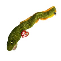 Morrie the Eel Retired TY Beanie Baby 2000 PE Pellets Excellent Cond Green - £7.45 GBP