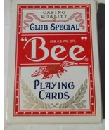 1 Deck Bee Standard Poker Playing Cards Red Used Deck Casino Quality Fre... - £2.31 GBP
