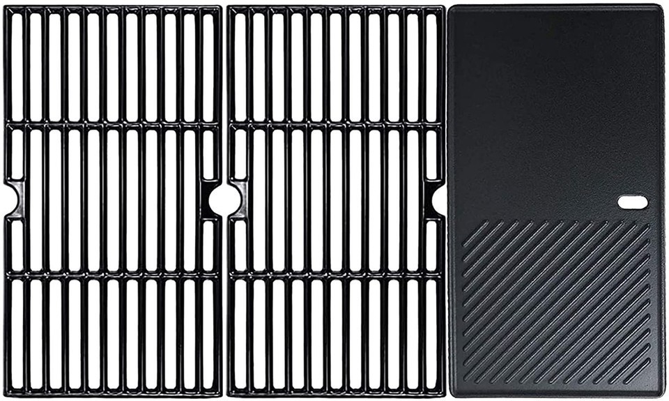 Grill Cooking Grates And Griddle 3Pcs 16 7/8&quot; for Charbroil Kenmore Mast... - $60.89