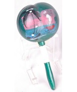 Vintage Maraca Shaker Percussion Handmade-Wood-Green-Palm Tree Ship-Musi... - $18.69