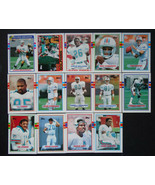 1989 Topps Miami Dolphins Team Set of 14 Football Cards - £7.96 GBP
