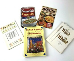 Vintage Lot Of 5 Cookbooks Mazola Mexican Campbells Casseroles Fajita Fiesta  - £11.81 GBP