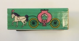 Disney Princess Cinderella&#39;s Horse Drawn Carriage  Wood Mounted Rubber Stamp - £3.94 GBP
