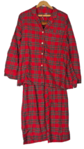 Gap Maternity Pajamas Medium Flannel Red Plaid Christmas Set Top &amp; Bottoms - $956.17 MXN