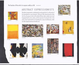 Abstract Expressionists 2010 S/Sheet Of 10   Us Mint .44cts Stamps - £15.94 GBP