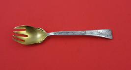 Lap Over Edge Acid Etched by Tiffany &amp; Co Sterling Ice Cream Fork plant 5 3/4&quot; - $385.11