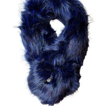 Steve Madden Blue Shaggy Faux Fur Scarf New - £30.09 GBP