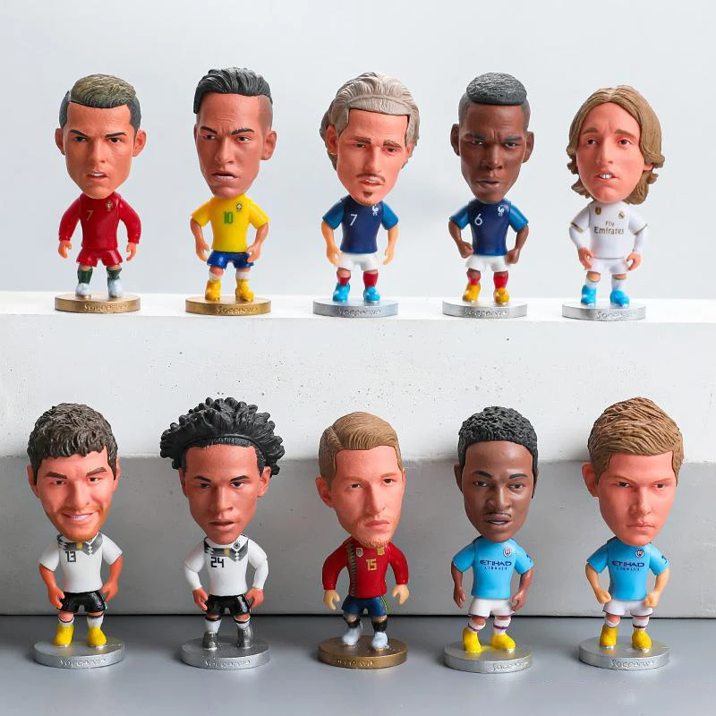 6.5cm Soccer Star C.Ronaldo Figure Model Car Ornaments PVC Collection Doll - £11.18 GBP