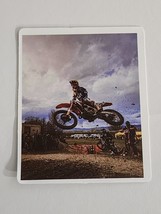 Square Picture of Dirt Biker in Air Multicolor Sticker Decal Cool Embellishment - £2.04 GBP