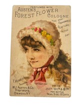Austen&#39;s Forest Flower Cologne Advertising Trade Card 1889 L.C. Sprague - £9.38 GBP