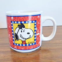 Ceramic Snoopy Peanuts Mug Willitts 40th Anniversary Schultz Vintage 1975 12 OZ. - £7.02 GBP