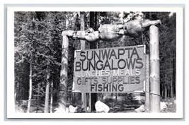 RPPC Sunwapta Bungalows Jasper National Park Alberta Canada UNP Postcard S14 - £14.42 GBP