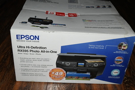 Epson Stylus Photo RX595 Ultra Hi-Def Photo All-in-One Inkjet Printer New 516b2 - $485.00