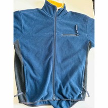 Nautica Competition Fleece Jacket Men&#39;s XL Blue Long Sleeve High-Neck Pockets - £19.71 GBP