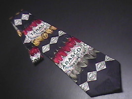 Tabasco Neck Tie Tabasco and Horizontal Bands of Multi Color Chili Peppers - $9.99