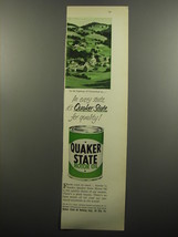 1951 Quaker State Motor Oil Ad - On the highways of Connecticut - £14.55 GBP