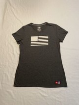 The North Face Slim Fit Womens T-shirt Gray American Flag Print Medium  - $8.80