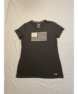 The North Face Slim Fit Womens T-shirt Gray American Flag Print Medium  - £6.90 GBP