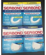 Sea-Bond Denture Adhesive UPPERS LOWERS  2 Sets 15 In Each Box - £16.88 GBP